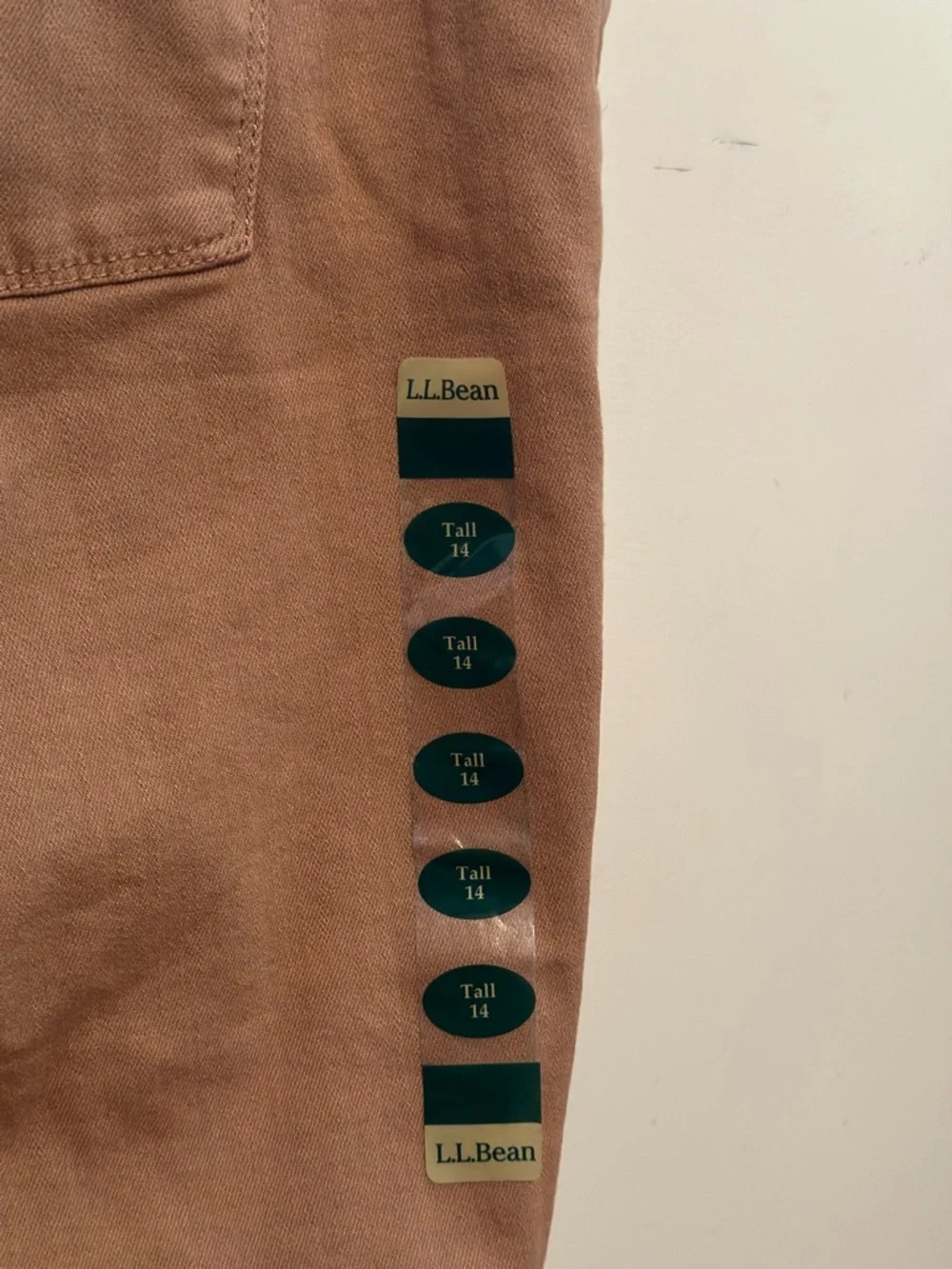 L.L.Bean Classic Fit Denim Jeans Women’s 14 Tall Tan Straight Leg 34x32 - Picture 8 of 9